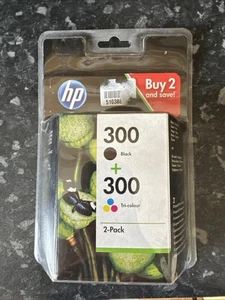 HP 300 Black and Tri-color Ink Cartridge Combo Pack Fully Sealed - Picture 1 of 2