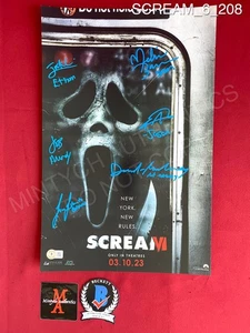 Foto firmada por Scream 6 11x17 campeón Liberato Mulroney Brown +2 certificado de autenticidad Beckett - Imagen 1 de 2