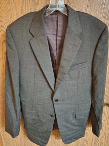 Hickey Freeman grauer Anzug 41R 2 Knopf Einreiher 100% Kammgarn Wolle - Bild 1 von 17