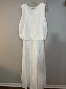 Maxi Vestido FREE PEOPLE BEACH Blanco Tejido Algodón M Acogedor - Imagen 1 de 6