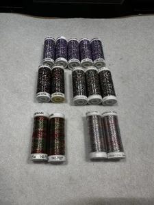 Sulky Holoshimmer Thread 14 Spools Of Various Metallic Rainbow Multicolored - Picture 1 of 5