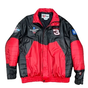 Vintage Dale Earnhardt NASCAR Jacket Polyvinyl Colorblock Embroidered Mens XXL - Picture 1 of 10