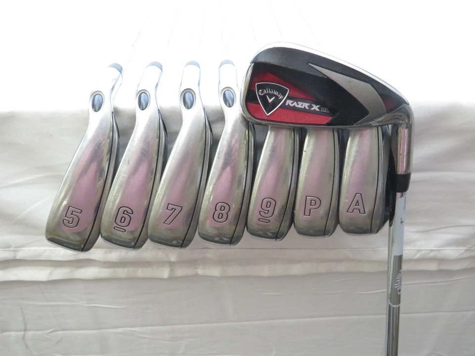 Used Callaway Razr X HL Iron Set 4-PW,AW TT M-10 XP Uniflex Steel Shafts - Image 1 of 4