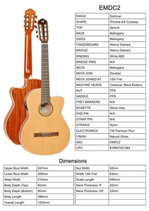 Chitarra Tanglewood Enredo Madera Dominar & Gig Bag EMDC2Classica Normalmente £329. - Foto 1 di 18