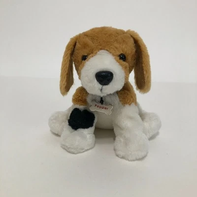 Dan Dee Puppy Dog Hugs Cream Tan Brown Plush Stuffed Animal Pepper Tag Sweet - Image 1 of 4