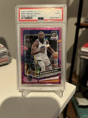 Donruss Optic Draymond Green Pink Velocity 2023/79 PSA 9 tarjetas no. 57 Warriors Foto 1 de 2