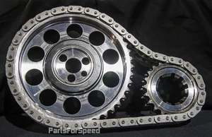 Juego de cadena de sincronización Rollmaster CS1080 doble rodillo bloque pequeño Chevy TPI SBC tardío - Imagen 1 de 1