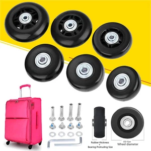 2 Set Luggage Suitcase Rubber wheel tires Replacement Wheels OD 45mm/54mm/64mm - Picture 1 of 24