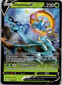 Pokemon Dhelmise V 009/072 Ultra Rare Shining Fates Free Shipping! - Picture 1 of 1
