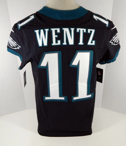 New Mens Philadelphia Eagles Carson Wentz #11 Black Elite Jersey 48 Nike NWT Cover