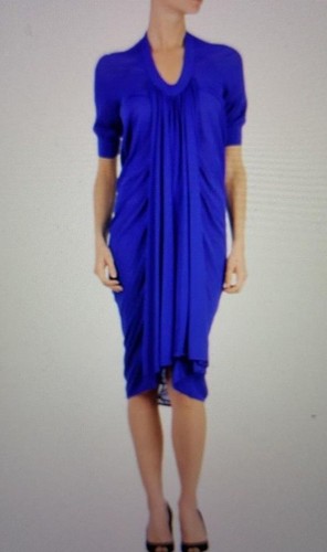 Abito Alexander McQueen nuovo misto cotone nero manica corta jersey taglia M