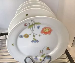 Mikasa Just Flowers Bone China Set of 5 Bread & Butter Plates A4-182 Japan Used - Picture 1 of 1