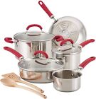 New Rachael Ray Create Delicious 10-Piece Cookware Set, Stainless Steel (70413)