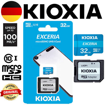 KIOXIA Exceria 32GB Micro SD Karte  Speicherkarte MicroSD Memory Card Adapter • 4.95€