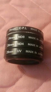 Nikon 28mm ND4 ND8 UV C.P.L. 4 Piece Filter Set - Picture 1 of 5