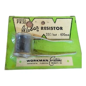 Globar Resistors Model FR35 - 35 Ohms Hot 600ma - NOS - Picture 1 of 4