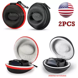 2PCS/3PCS Custodia Orologio da Viaggio Scatola di Immagazzinaggio Singola per Orologi Smart Watch US - Foto 1 di 37