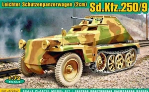 1/72 WW2 Vehicle : Light Halftrack 2cm Gun Sd.Kfz 250/9 [Germany]#72247 : ACE - Picture 1 of 1