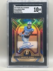 2023 Panini Gold Standard Jahmyr Gibbs Rookie Rose Gold #144 17/24 SGC 10 RARE