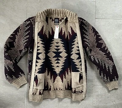 Esprit cardigan artigianale lana taglia L marrone nuovo maglia cardigan giacca - Immagine 1 di 4