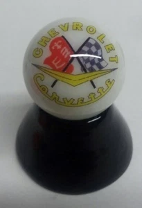 Corvette 1" Glass Logo Marble w/ Stand - Picture 1 of 1