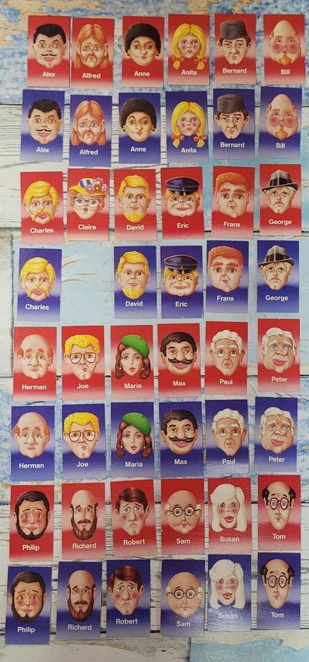 Guess Who? Board Game MB Games Vintage 1987  ~ Picture Cards Spare/Replacement - Image 1 of 1