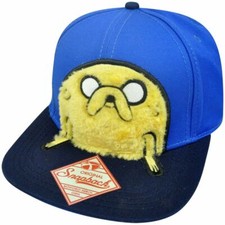 Adventure Time 3D Furry Jake Adjustable Snapback Flat Bill Constructed Hat Cap 