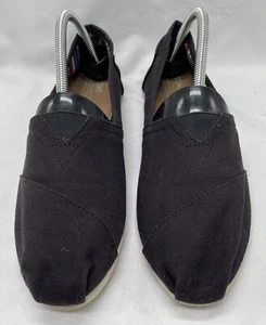 Toms Flats Womens 9.5 Black Layered Slip On Comfort - Picture 1 of 7