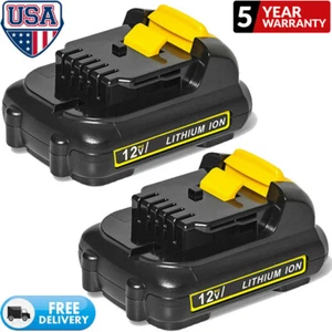 2X For DEWALT DCB122 12V 3.0Ah Lithium-Ion Battery DCB120 DCB127 DCB121 DCB123 - Picture 1 of 12