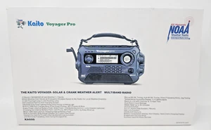 Manivela digital dinamo solar Kaito Voyager Pro KA600 AM/FM/LW/SW NOAA clima - Imagen 1 de 4