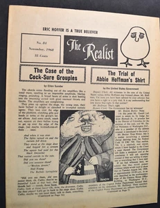 THE REALIST #84 NOVEMBER 1968-THE PLASTER CASTERS INTERVIEW!! - Picture 1 of 2