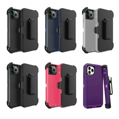 SQUARE WIRELESS Lot/6 Protective Defender Case With Clip iPhone 17, 16, 15, 14, 13,etc Wholesale