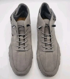 LDeck Martin Italian Size US 10.5/44 Men's High Top Shoe Casual Sport Grey Suede - Picture 1 of 24