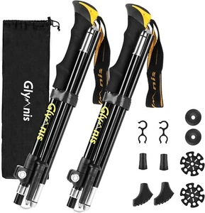 Glymnis Bastones de Senderismo Bastones Trekking Plegables 2pcs 36cm-130cm - Imagen 1 de 8