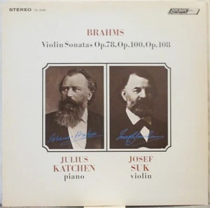 BRAHMS Violin Sonatas op. 78, op. 100, op. 108 LP Julius Katchen, Josef Suk  - Bild 1 von 1