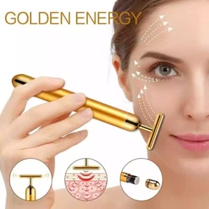 24k Gold face lift bar roller vibrating slimming massager facial stick facial - Picture 1 of 5