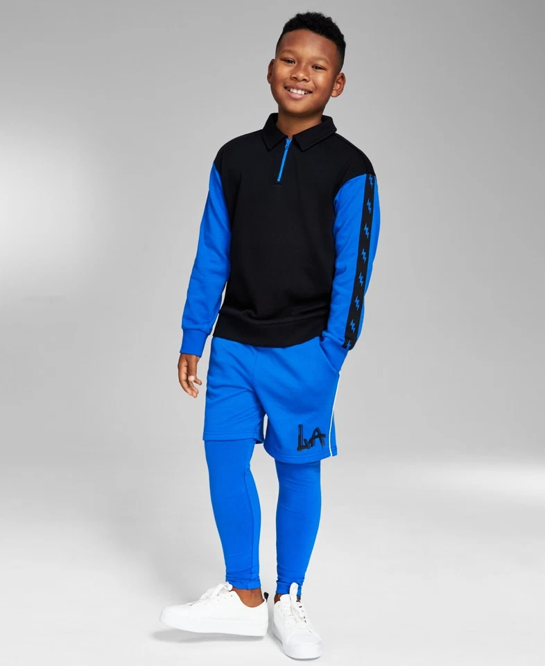 Precio de venta sugerido por el fabricante $38 Epic Threads Big Boys 2 en 1 Blaise Shorts Azul Talla Mediana Foto 1 de 1