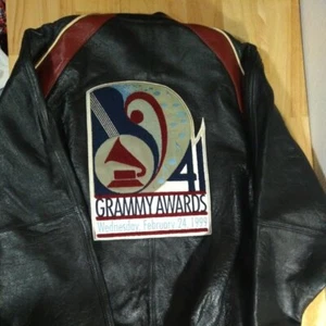 Vintage Avirex 41st Grammy Awards 1999 Leather Bomber Jacket - Bild 1 von 10