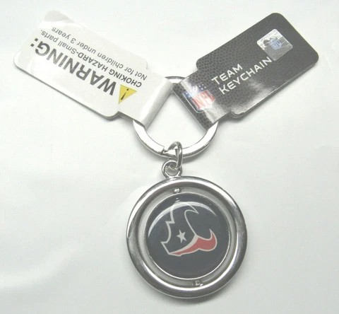 NFL Houston Texans Spinning Logo Key Ring Keychain Forever Collectibles Cover