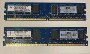 Nanya 2GB PC2 6400U Memory Module x 2 - Picture 1 of 1