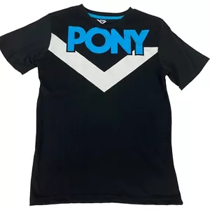 Camiseta gráfica de manga corta para niños talla 12 marca pony negra, azul nueva sin etiquetas - Imagen 1 de 12