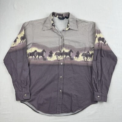 Caballos vaqueros vintage Roper Western abotonados para mujer marrón medio años 90 Y2K  Foto 1 de 4