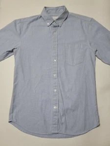 Proof NY Mens Small Light Blue Oxford Button Down Shirt Japanese Fabric - Picture 1 of 12