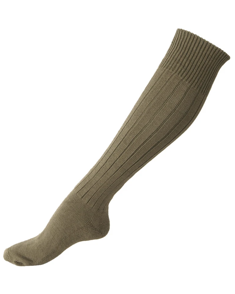 1paar Bundeswehr Boot Socks Olive Knee Stockings Size 42-44 Terry Cloth Bw Top - Image 1 of 1