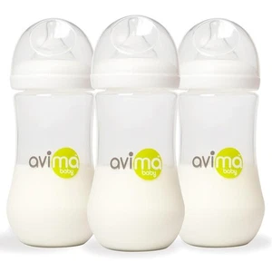Avima Baby 12 oz Anti Colic Baby Bottles for Breastfed Babies Fast Flow Nipples - Picture 1 of 10