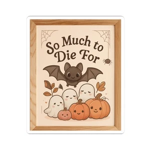 Dunkle Fledermaus niedliche sarkastische Halloween Aufkleber, Baby Kürbis, Zielgruppe: - Bild 1 von 13