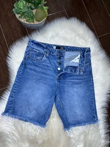 KUT "Margot" pantaloncini lunghi a vita alta pantaloncini in denim taglia 10 - Foto 1 di 7