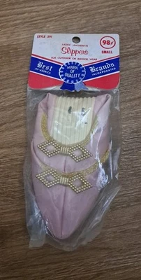 Zapatillas de cuero sintético rosa Mid Centu vintage talla pequeña en embalaje original Foto 1 de 4