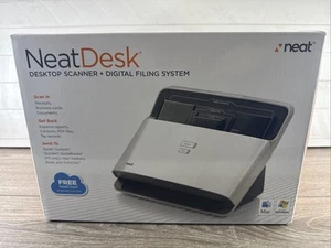 NEW Neat Desk ND-1000 Desktop Scanner & Digital Filing System Navy Blue Quick - Picture 1 of 4