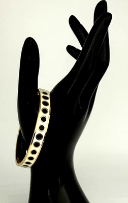 Brazalete Brazalete Kate Spade New York 'In The Spotlight' Crema y Negro Esmalte Dorado Foto 1 de 4